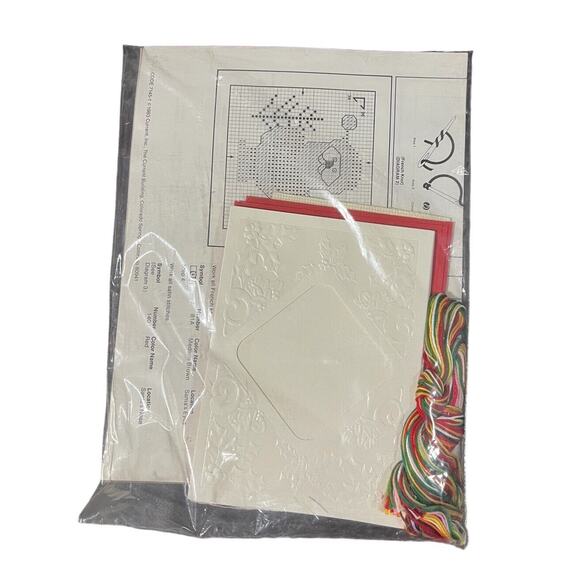 Vtg Current Counted CrossStitch Christmas 4 Cards 1983 Kit NEW 7145-1 5x7 Granny - Picture 2 of 2